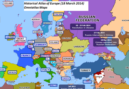 Map Of Europe 2014 Shifting maps of Europe over 200 years from 1815 – 2014 | The k2p blog